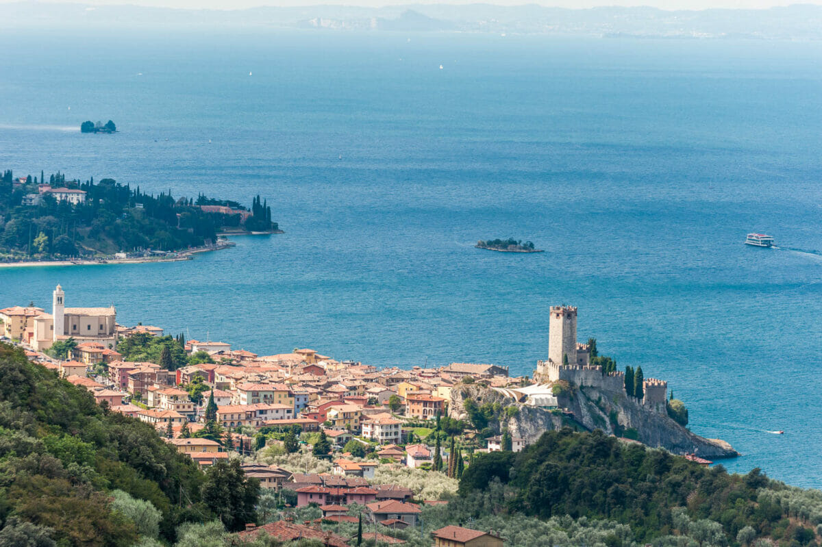 panoramic view over malcesine